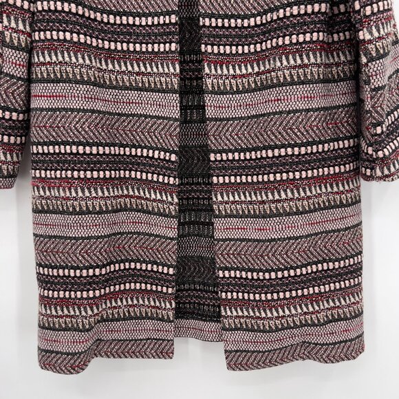 ASOS Women’s Open Front Duster Textured Jacket Multicolored Geometric Pattern 6 - Picture 3 of 12